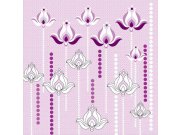 Fototapeta Fialový květinový ornament L-366 | 220x220 cm Fototapety