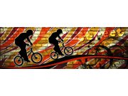 Fototapeta Červený cyklista M-387 | 330x110 cm Fototapety