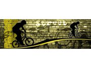 Fototapeta Žlutý cyklista M-389 | 330x110 cm Fototapety