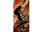 Fototapeta Červený cyklista S-428 | 110x220 cm Fototapety