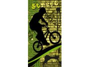 Fototapeta Zelený cyklista S-429 | 110x220 cm Fototapety