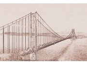 Fototapeta Golden Gate sépiová kresba XL-302 | 330x220 cm Fototapety