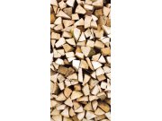 Samolepící Fototapeta na dveře DL024 Timber logs Fototapety