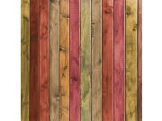 Fototapeta Červené dřevěné laťky L-163 | 220x220 cm Fototapety
