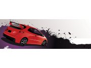 Fototapeta Červené auto M-218 | 330x110 cm Fototapety