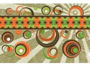 Fototapeta Oranžová retro XL-240 | 330x220 cm Fototapety