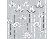 Fototapeta Šedý květinový ornament L-365 | 220x220 cm Fototapety