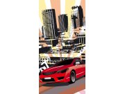 Fototapeta Červené auto S-432 | 110x220 cm Fototapety