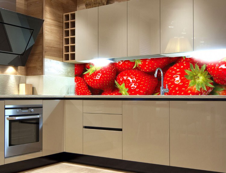 Fototapeta mezi kuchyňskou linku Jahody KI-180-025 - Fototapety