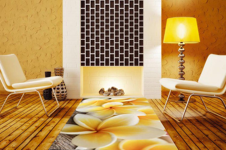 Samolepicí Fototapeta na podlahu Plumérie FL-85-016 - Fototapety