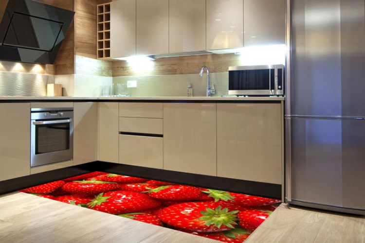 Samolepicí Fototapeta na podlahu Jahody FL-85-017 - Fototapety