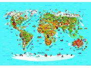 Fototapeta AG Mapa Světa FTNS-2441 | 360x270 cm Fototapety