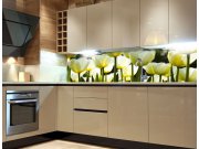 Samolepicí Fototapeta do kuchyně White Tulips KI-180-009 Fototapety