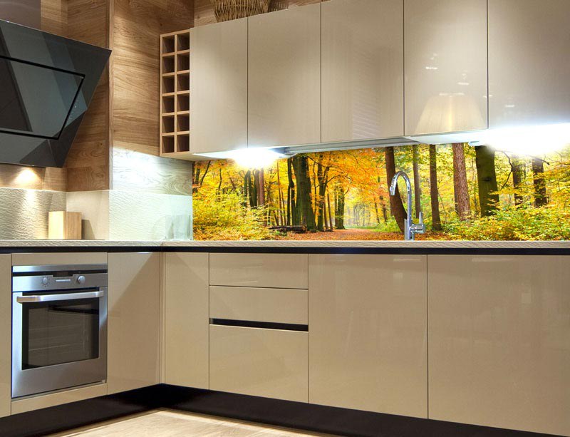 Fototapety - Samolepicí Fototapeta do kuchyně Autumn Forest KI-180-045 Samolepicí Fototapeta do kuchyně Autumn Forest KI-180-045 - Fototapety