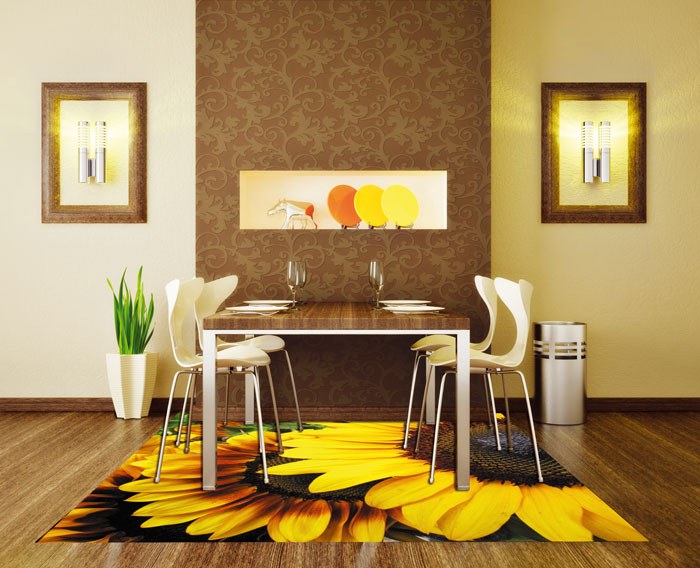 Samolepicí Fototapeta na podlahu Slunečnice FL-170-005 - Fototapety