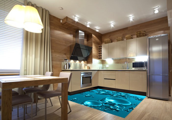 Fototapety - Samolepicí Fototapeta na podlahu Kapky vody FL-170-016 Samolepicí Fototapeta na podlahu Kapky vody FL-170-016 - Fototapety