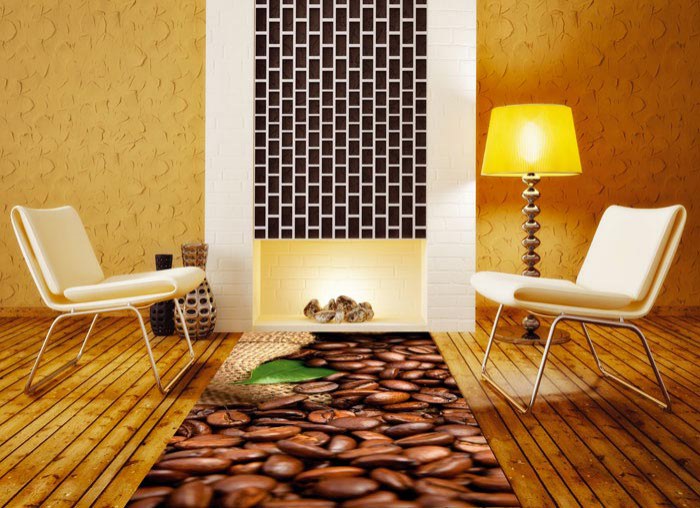 Samolepicí Fototapeta na podlahu Kávová zrna FL-85-008 - Fototapety