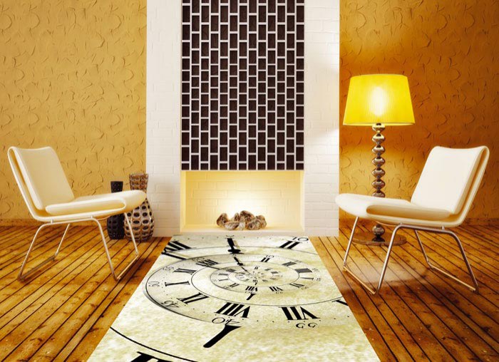 Samolepicí Fototapeta na podlahu Hodiny FL-85-009 - Fototapety