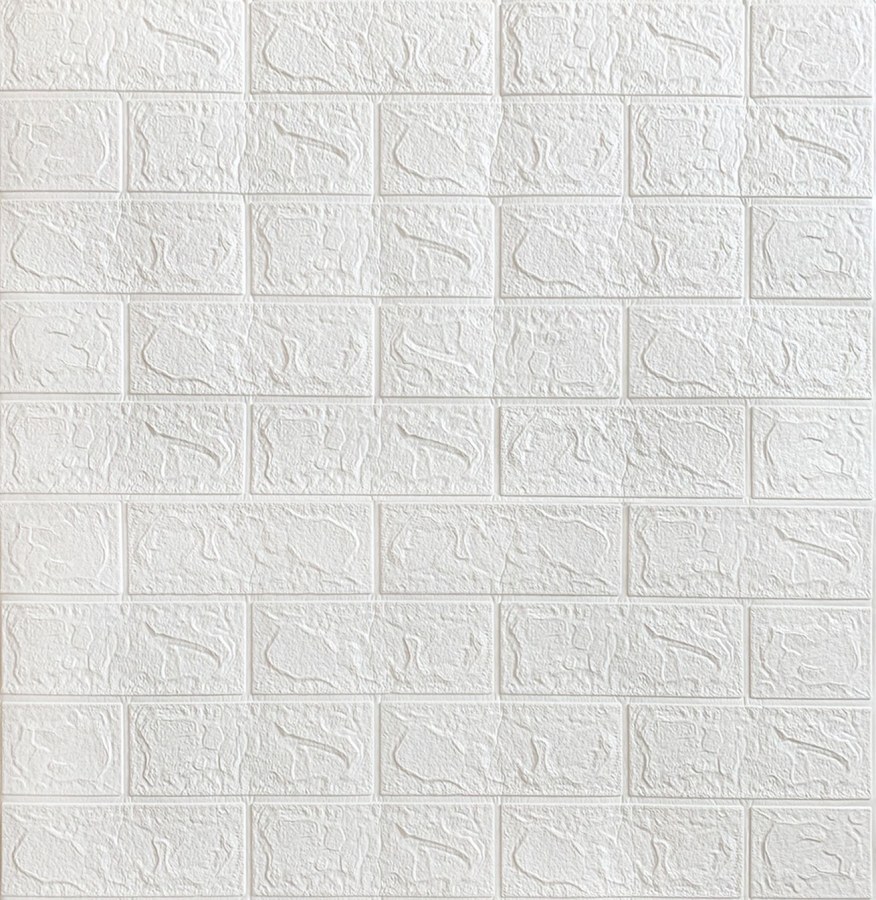Samolepicí omyvatelný 3D obklad bílá cihla PB3501 | 70x77 cm - 3D obkladové panely
