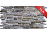 3D obkladový PVC panel imitace kamenné zdi hnědošedá D0026 3D obkladové panely
