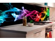 Samolepicí Fototapeta do kuchyně - Černý kouř KI-180-081 | 180x60 cm Fototapety