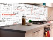Samolepicí Fototapeta do kuchyně - Nápisy děkuji KI-180-094 | 180x60 cm Fototapety