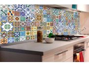 Samolepicí Fototapeta do kuchyně - Portugalské kachličky KI-180-097 | 180x60 cm Fototapety