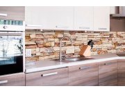 Samolepicí Fototapeta do kuchyně - Kamenná zeď KI-260-088 | 260x60 cm Fototapety