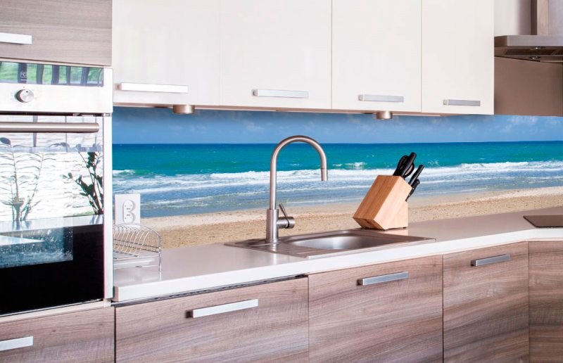 Samolepicí Fototapeta do kuchyně - Pláž KI-260-090 | 260x60 cm - Fototapety