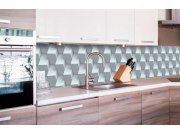 Samolepicí Fototapeta do kuchyně - 3D krychlová zeď KI-260-096 | 260x60 cm Fototapety