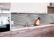 Samolepicí Fototapeta do kuchyně - Stříbrné vlny KI-260-103 | 260x60 cm Fototapety