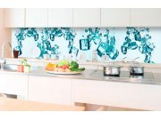 Samolepicí Fototapeta do kuchyně - Ledová kostky KI-350-002 | 350x60 cm Fototapety