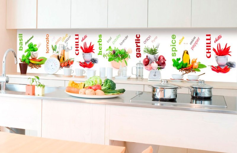 Fototapety - Samolepicí Fototapeta do kuchyně - Koření KI-350-003 | 350x60 cm Samolepicí Fototapeta do kuchyně - Koření KI-350-003 | 350x60 cm - Fototapety