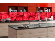 Samolepicí Fototapeta do kuchyně - Maliny KI-350-004 | 350x60 cm Fototapety