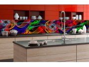 Samolepicí Fototapeta do kuchyně - Barevné linky KI-350-018 | 350x60 cm Fototapety