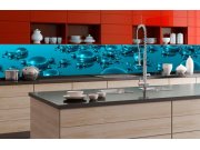 Samolepicí Fototapeta do kuchyně - Kapky vody KI-350-019 | 350x60 cm Fototapety