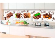Samolepicí Fototapeta do kuchyně - Čokoláda KI-350-021 | 350x60 cm Fototapety