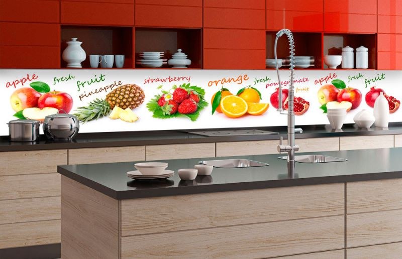 Fototapety - Samolepicí Fototapeta do kuchyně - Mix ovoce KI-350-022 | 350x60 cm Samolepicí Fototapeta do kuchyně - Mix ovoce KI-350-022 | 350x60 cm - Fototapety