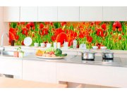 Samolepicí Fototapeta do kuchyně - Červené vlčí máky KI-350-028 | 350x60 cm Fototapety
