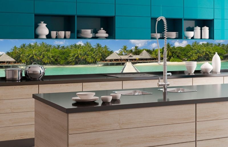 Fototapety - Samolepicí Fototapeta do kuchyně - Molo KI-350-035 | 350x60 cm Samolepicí Fototapeta do kuchyně - Molo KI-350-035 | 350x60 cm - Fototapety