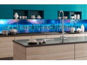 Samolepicí Fototapeta do kuchyně - Město budoucnosti KI-350-036 | 350x60 cm Fototapety