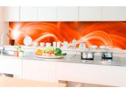 Samolepicí Fototapeta do kuchyně - Oranžový abstrakt KI-350-037 | 350x60 cm Fototapety