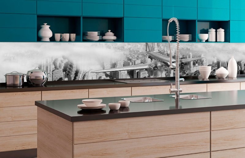 Samolepicí Fototapeta do kuchyně - Letadlo KI-350-039 | 350x60 cm Samolepicí Fototapeta do kuchyně - Letadlo KI-350-039 | 350x60 cm