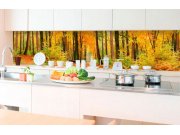 Samolepicí Fototapeta do kuchyně - Podzimní les KI-350-045 | 350x60 cm Fototapety