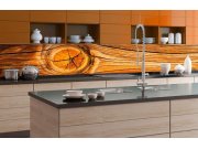 Samolepicí Fototapeta do kuchyně - Suk ve dřevě KI-350-061 | 350x60 cm Fototapety