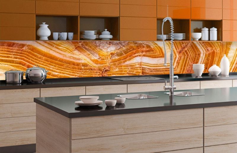 Samolepicí Fototapeta do kuchyně - Achát KI-350-066 | 350x60 cm Samolepicí Fototapeta do kuchyně - Achát KI-350-066 | 350x60 cm