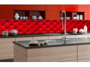 Samolepicí Fototapeta do kuchyně - Červený potah KI-350-070 | 350x60 cm Fototapety