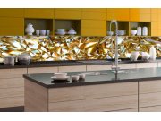 Samolepicí Fototapeta do kuchyně - Zlatý krystal KI-350-072 | 350x60 cm Fototapety