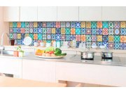 Samolepicí Fototapeta do kuchyně - Starobylé kachličky KI-350-079 | 350x60 cm Fototapety