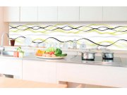 Samolepicí Fototapeta do kuchyně - Žluté vlny KI-350-100 | 350x60 cm